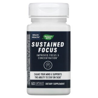 Nature's Way, Sustained Focus, Brain Health, 60 Capsules