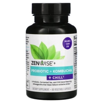Zenwise Health, Probiotic + Kombucha + Chill, 60 Vegetable Capsules