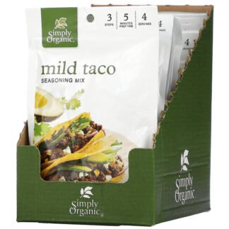 Simply Organic, Mild Taco, Seasoning Mix, 12 Pouches 1.00 oz (28 g) Each
