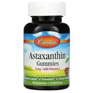Carlson Labs, Astaxanthin Gummies, 4 mg, Natural Cherry, 46 Gummies