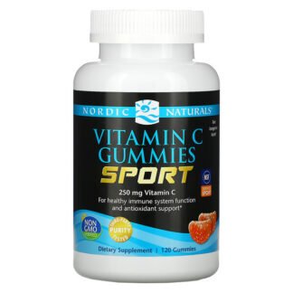 Nordic Naturals, Vitamin C Gummies, Sport, 250 mg, Tart Tangerine Taste, 120 Gummies