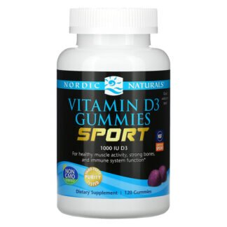 Nordic Naturals, Vitamin D3 Gummies, Sport, 1,000 IU, Wild Berry Taste, 120 Gummies