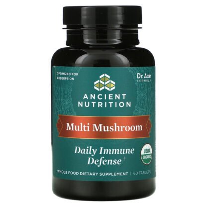 Dr. Axe / Ancient Nutrition, Multi Mushroom, Daily Immune Defense, 60 Tablets