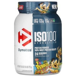 Dymatize Nutrition, ISO100加水分解、100％ホエイプロテインアイソレート、フルーティペブルズ、725g（1.6ポンド）