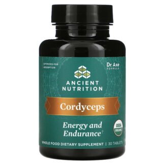 Dr. Axe / Ancient Nutrition, Cordyceps, Energy And Endurance, 30 Tablets