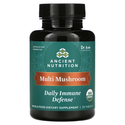 Dr. Axe / Ancient Nutrition, Multi Mushroom, Daily Immune Defense, 30 Tablets