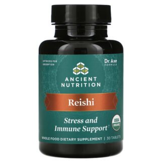 Dr. Axe / Ancient Nutrition, Reishi, Stresss And Immune Support, 30 Tablets
