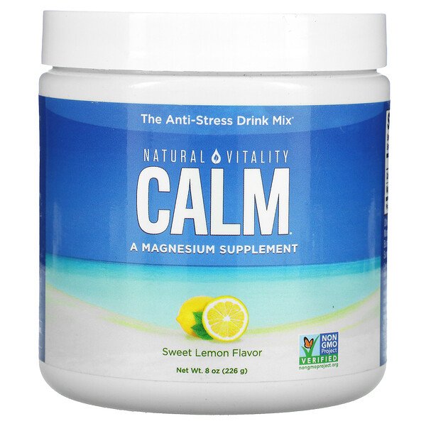 Natural Vitality, CALM, The Anti-Stress Drink Mix, Organic Sweet Lemon Flavor, 8 oz (226 g)