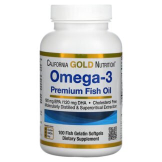 California Gold Nutrition, オメガ3、プレミアムフィッシュオイル、魚ゼラチンソフトジェル100粒