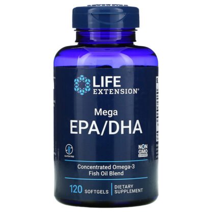 Life Extension, メガEPA／DHA、ソフトジェル120粒