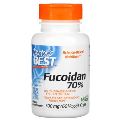 Doctor's Best, フコイダン70％、ベジカプセル60粒