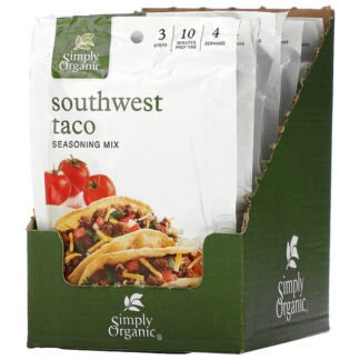 Simply Organic, サウスウエストタコシーズニング、 12包、 各1.13オンス (32 g)