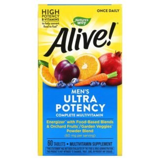 Nature's Way, Alive! （アライブ！）毎日１粒, 男性のマルチビタミン, 60粒